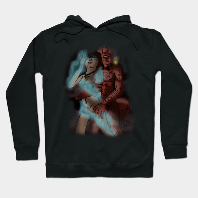 Hellboy and Liz Hoodie by CutesyKreepy